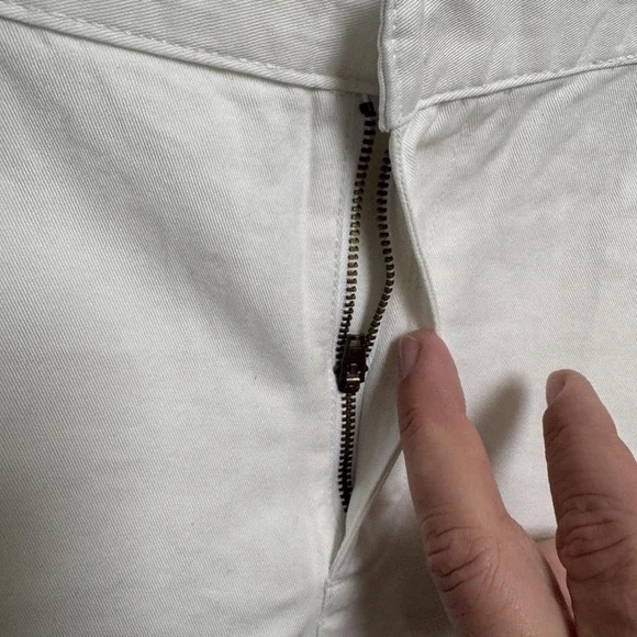 Calvin Klein Jeans Jeans Womens 10 White Cropped Regiment Twill Relaxed Fit - Picture 5 of 16